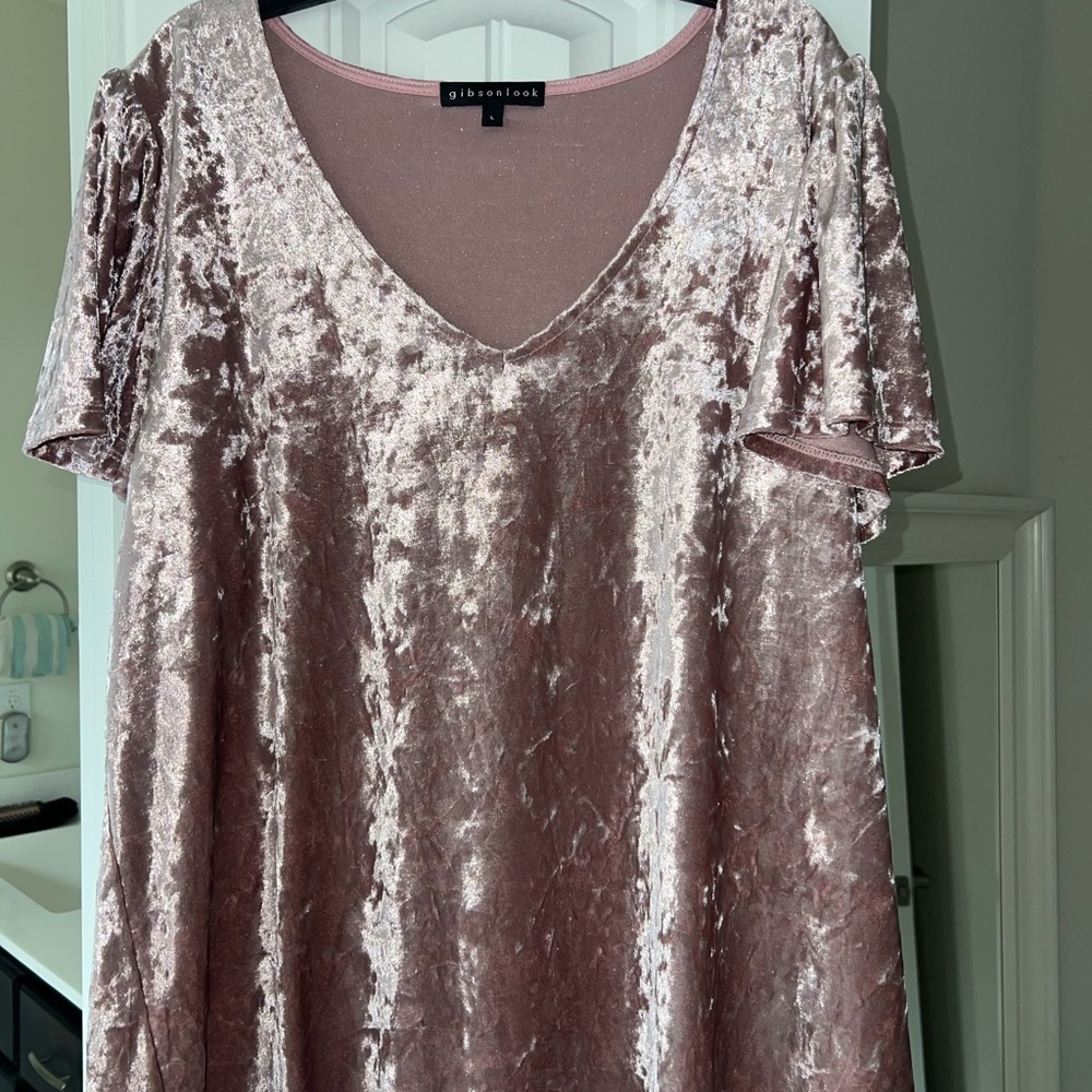 Gibson Pink Velvet Top